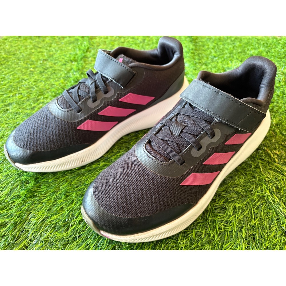 Adidas Cloudfoam Running Shoes Womens 6 Black Pink Mesh Sneakers GX6758